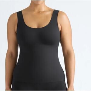 Knix LuxeLift Scoop Neck Tank Black Built In Wireless Small + Shapewear Women